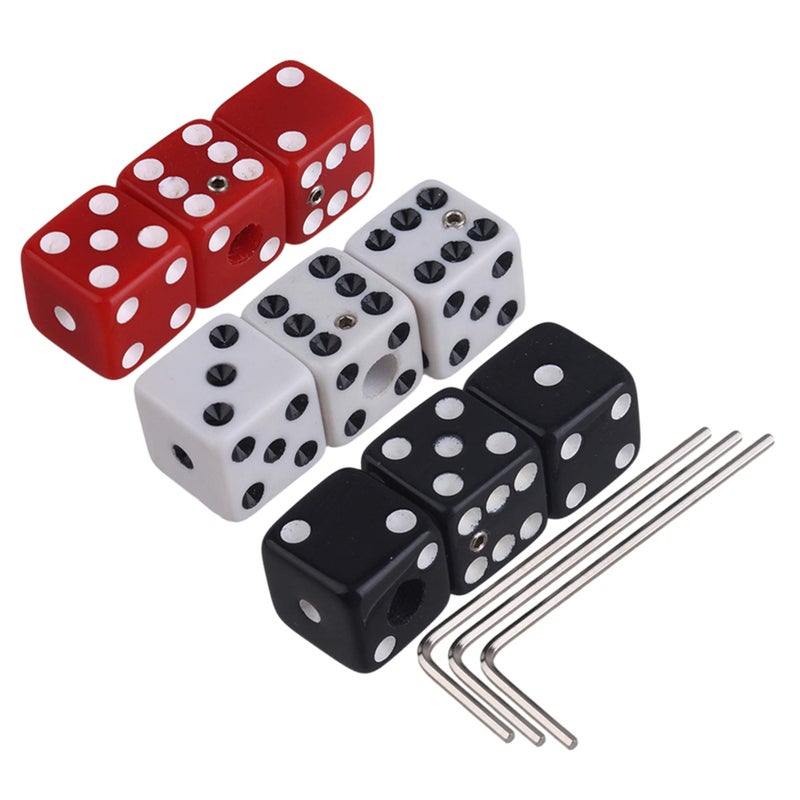 Homeswitch 9PCS Three Color Unique Dice Style Electric Guitar Volume Control Knobs with Wrench Plastic Musical Parts - Image 1